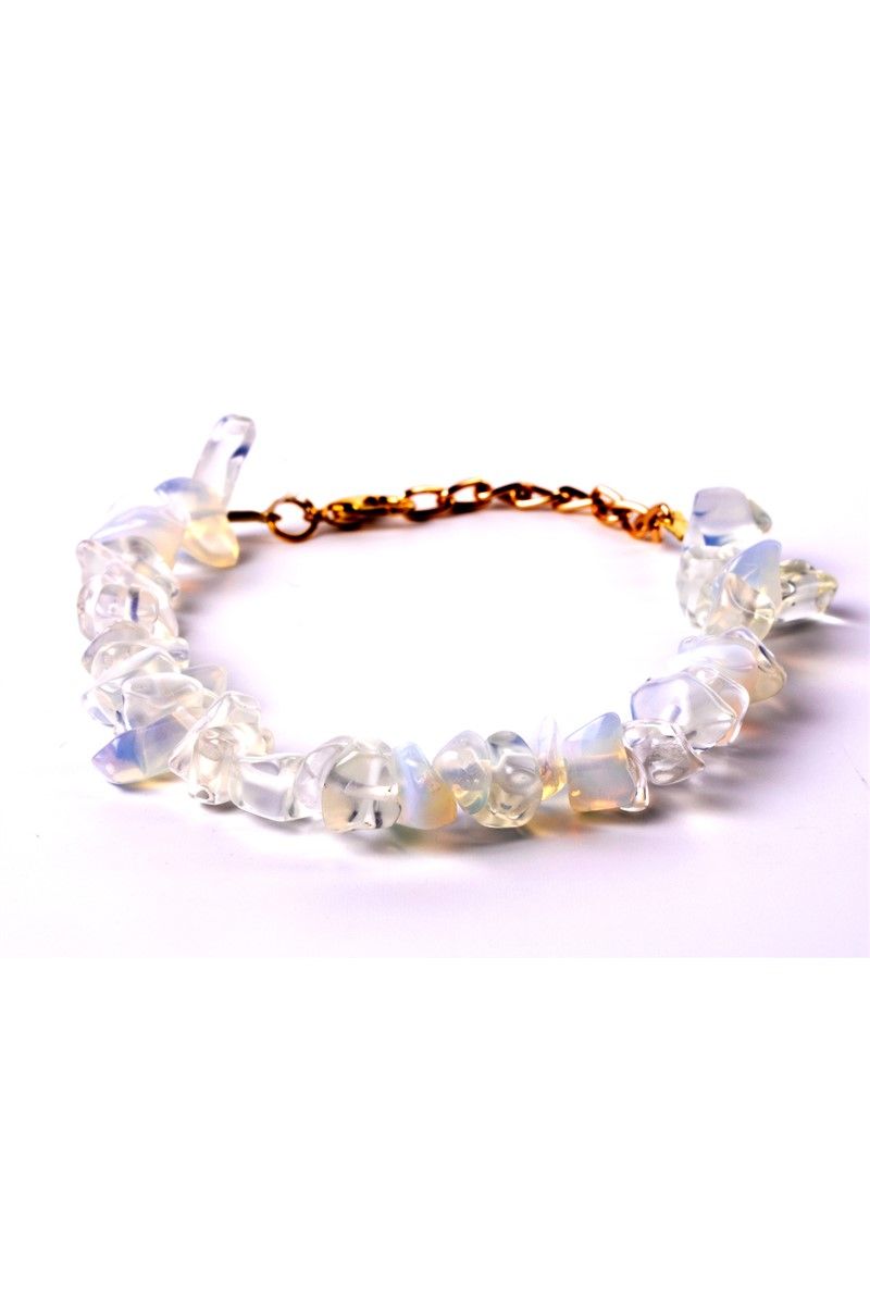 Women's Agate Natural Stone Bracelet - Clear #360965