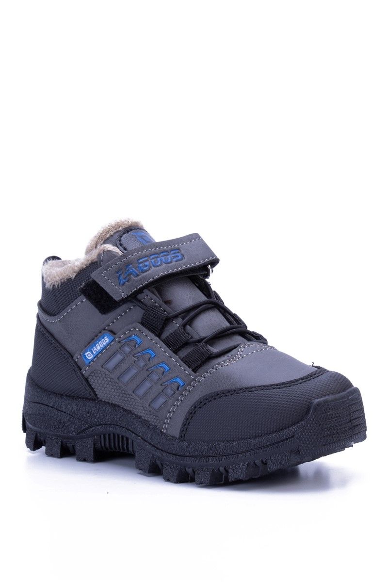 Children's Boots with Velcro Closure L04 - Smoke Gray #366395