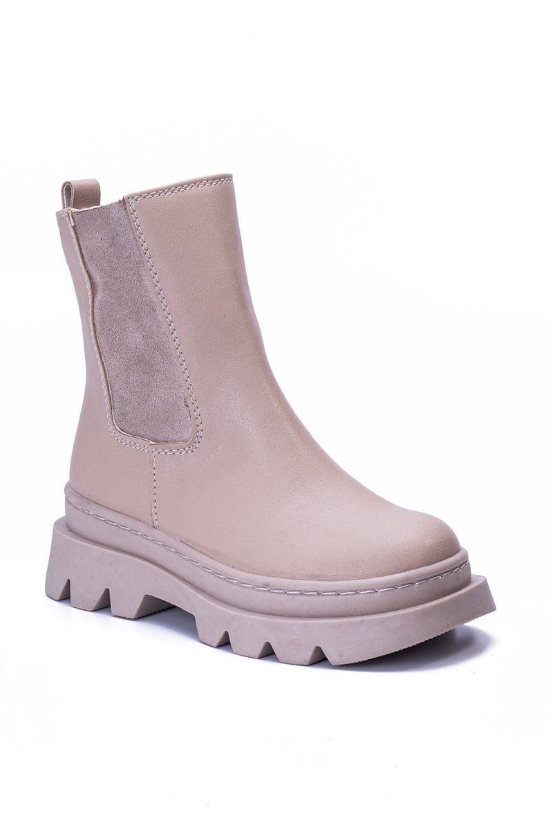 Children's boots with side elastic RK003 - Beige #362777