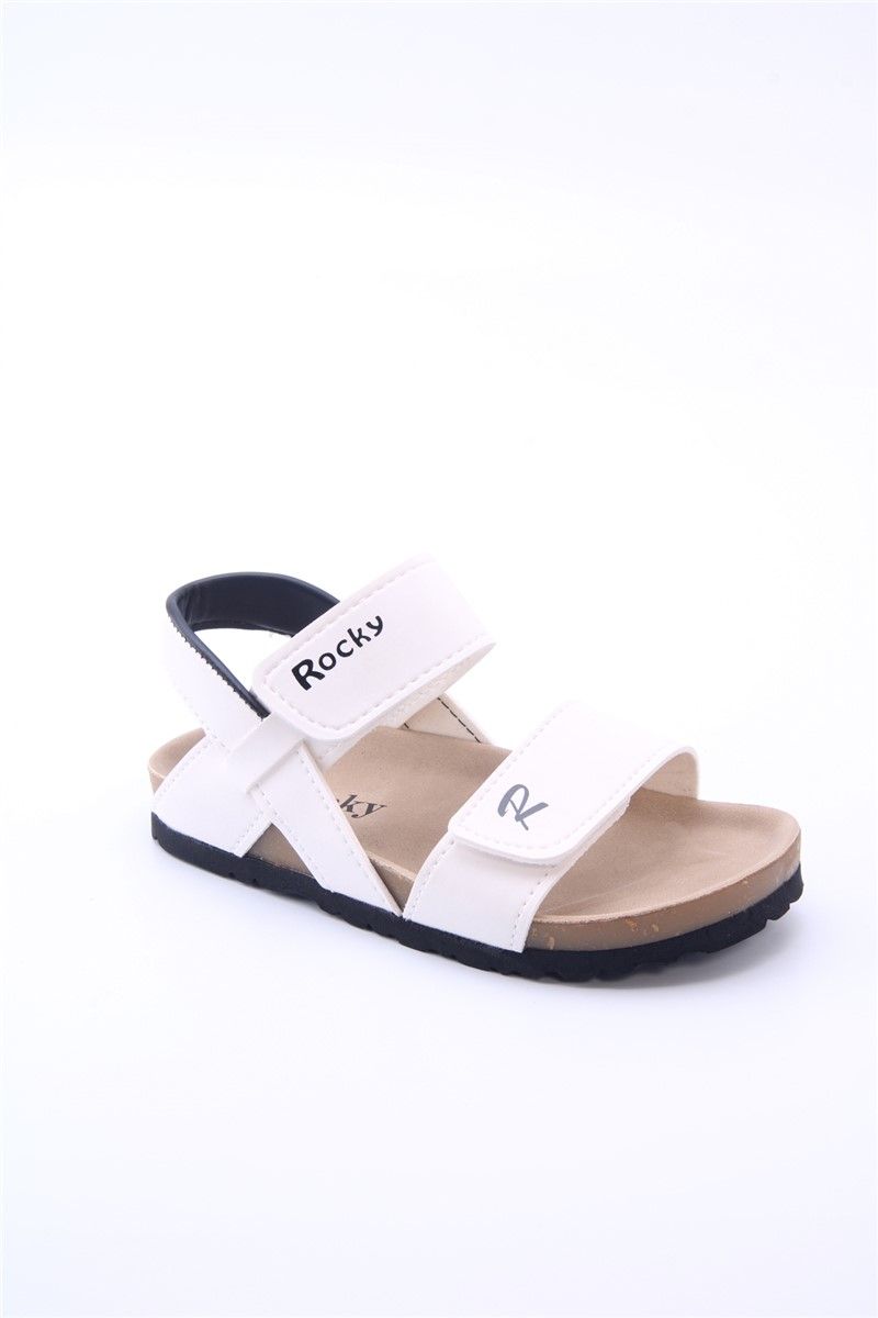 Children's Velcro Sandals 112 - White #360041