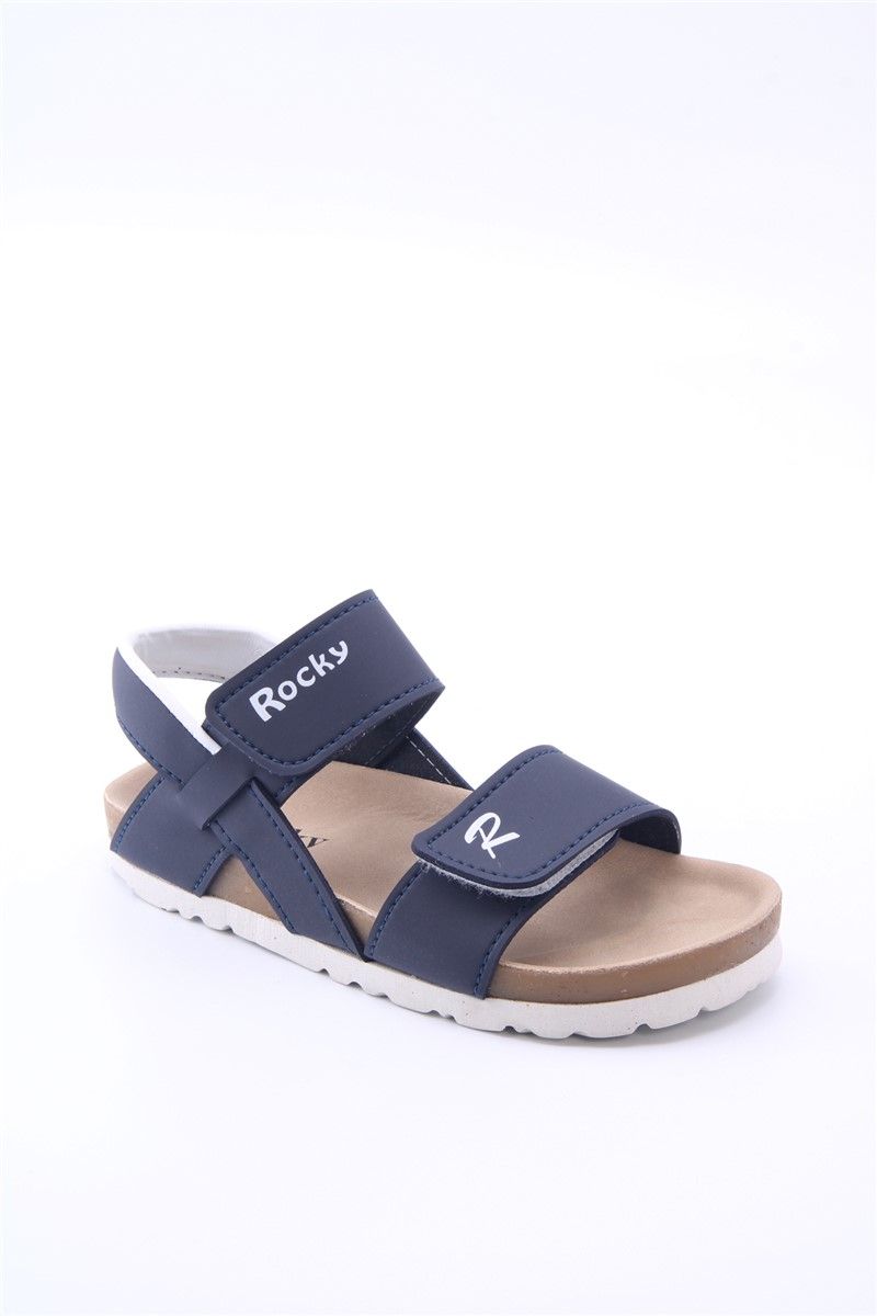 Kids Velcro Sandals 112 - Dark Blue #360043