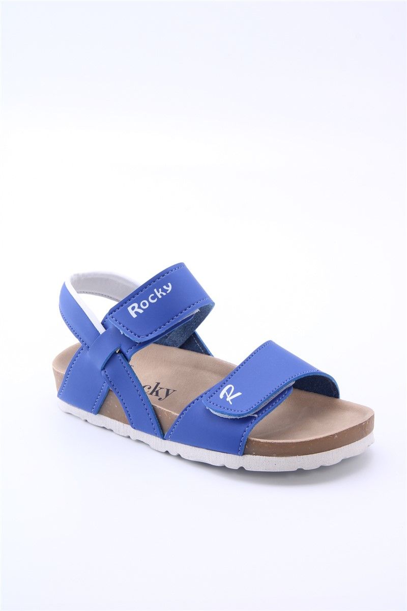 Kids Velcro Sandals 112 - Bright Blue #360045