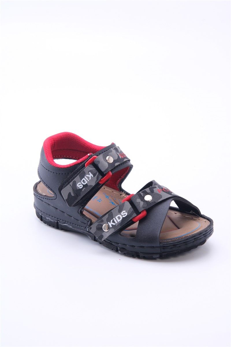 Kids Velcro Sandals 9095 - Black #360726
