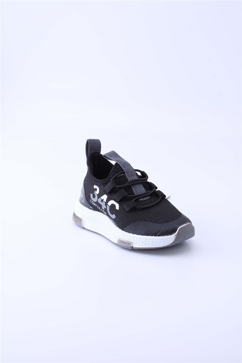 Children's Sports Shoes 10002 - Black with White #360010
