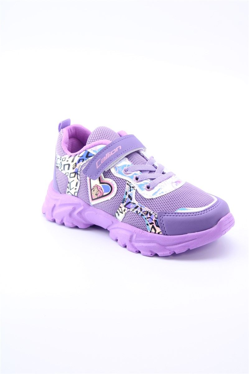 Children's Velcro Sports Shoes 1015 - Purple #360019