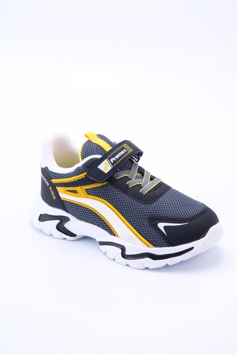 Kids Velcro Sports Shoes 1781 - Smoke Gray #360091