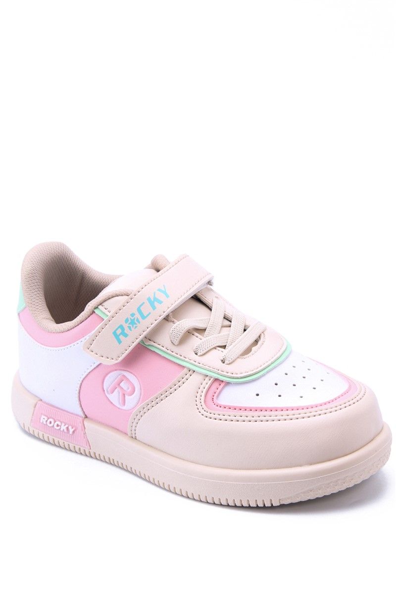 Children's Velcro Sports Shoes EZ6565 - Powder #361050