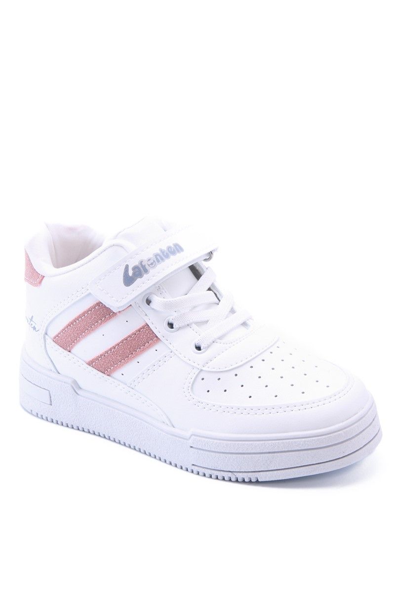 Children's Sports Shoes EZ716 - White with Powder #361053