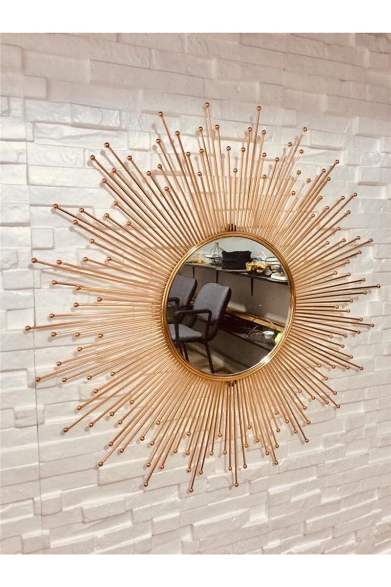 Decorative wall mirror 024 77x77 cm - Copper color #365621
