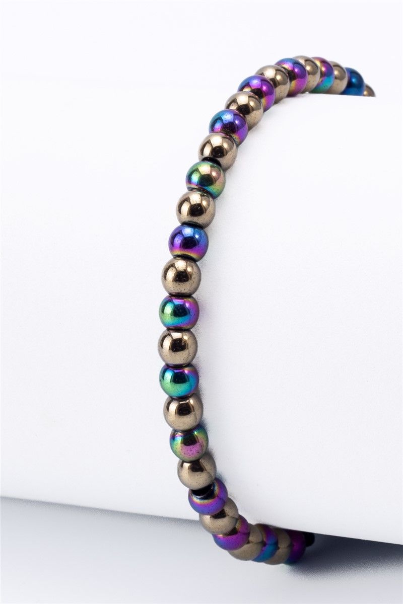Men's Hematite Natural Stone Bracelet 6mm - Multicolor #363327