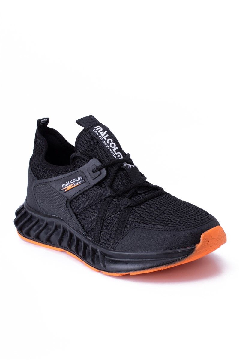 Muške sportske cipele EZ1562 - crne s narančastom #361014