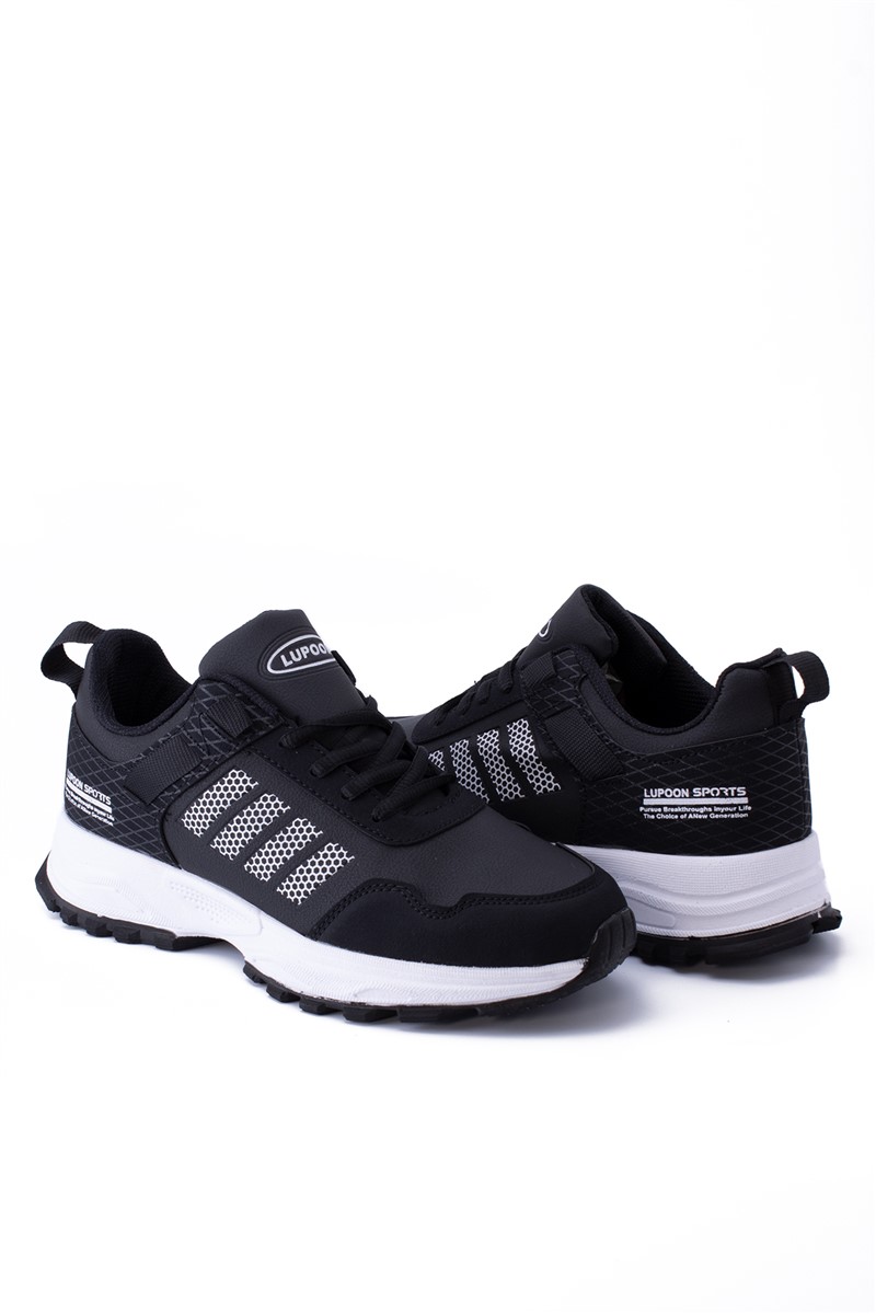 Euromart Men's Sports Shoes EZ570 Black with White 361040