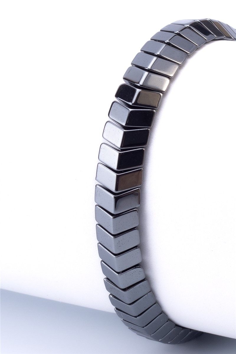 Men's Hematite Natural Stone Bracelet 8mm - Gray #363315