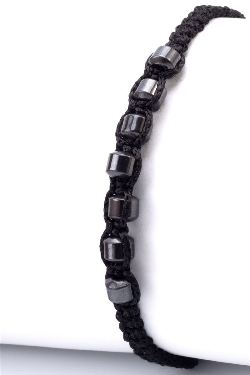 Men's Hematite Natural Stone Bracelet - Dark Gray #363321