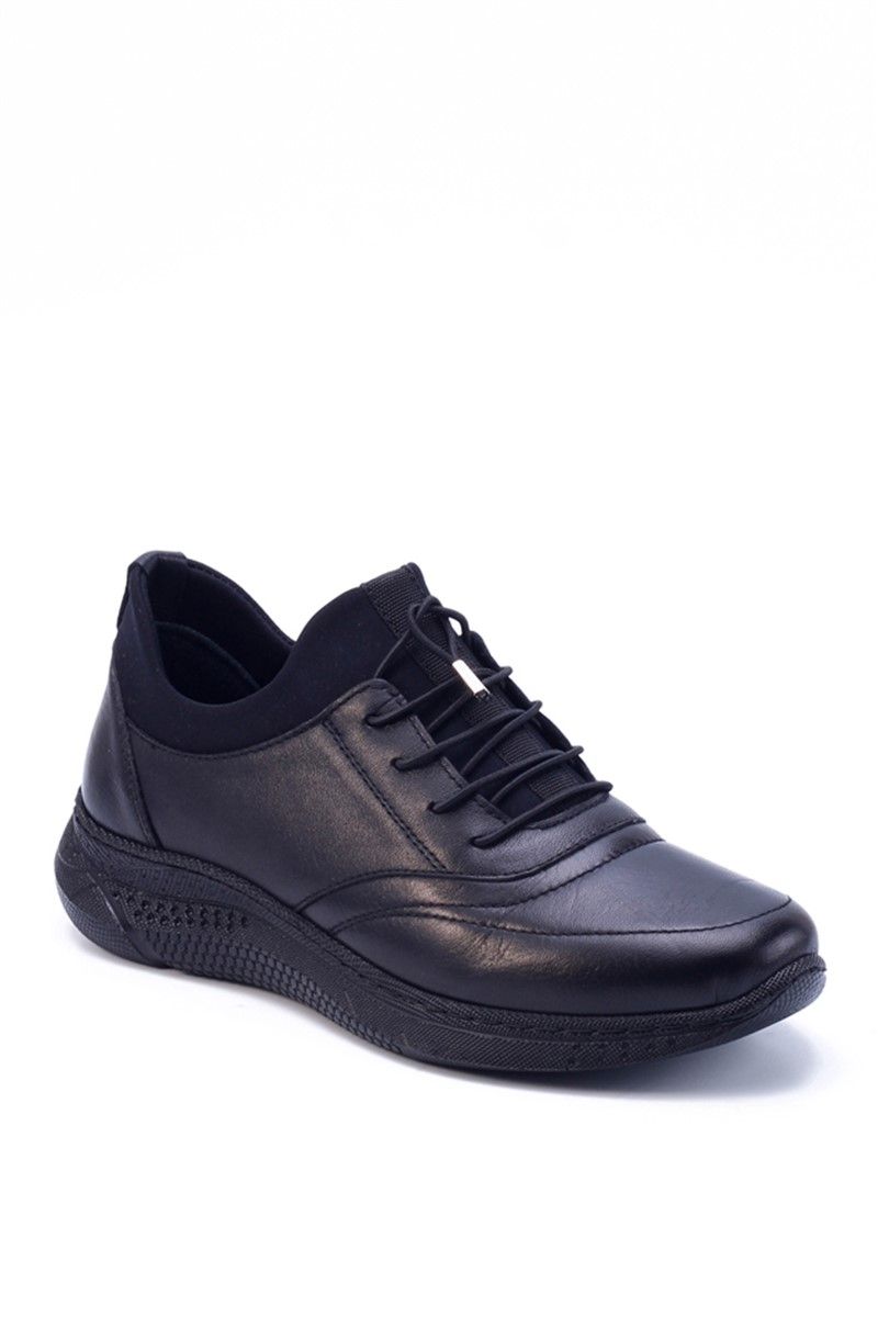 Women's Genuine Leather Shoes 1186 - Black #360053