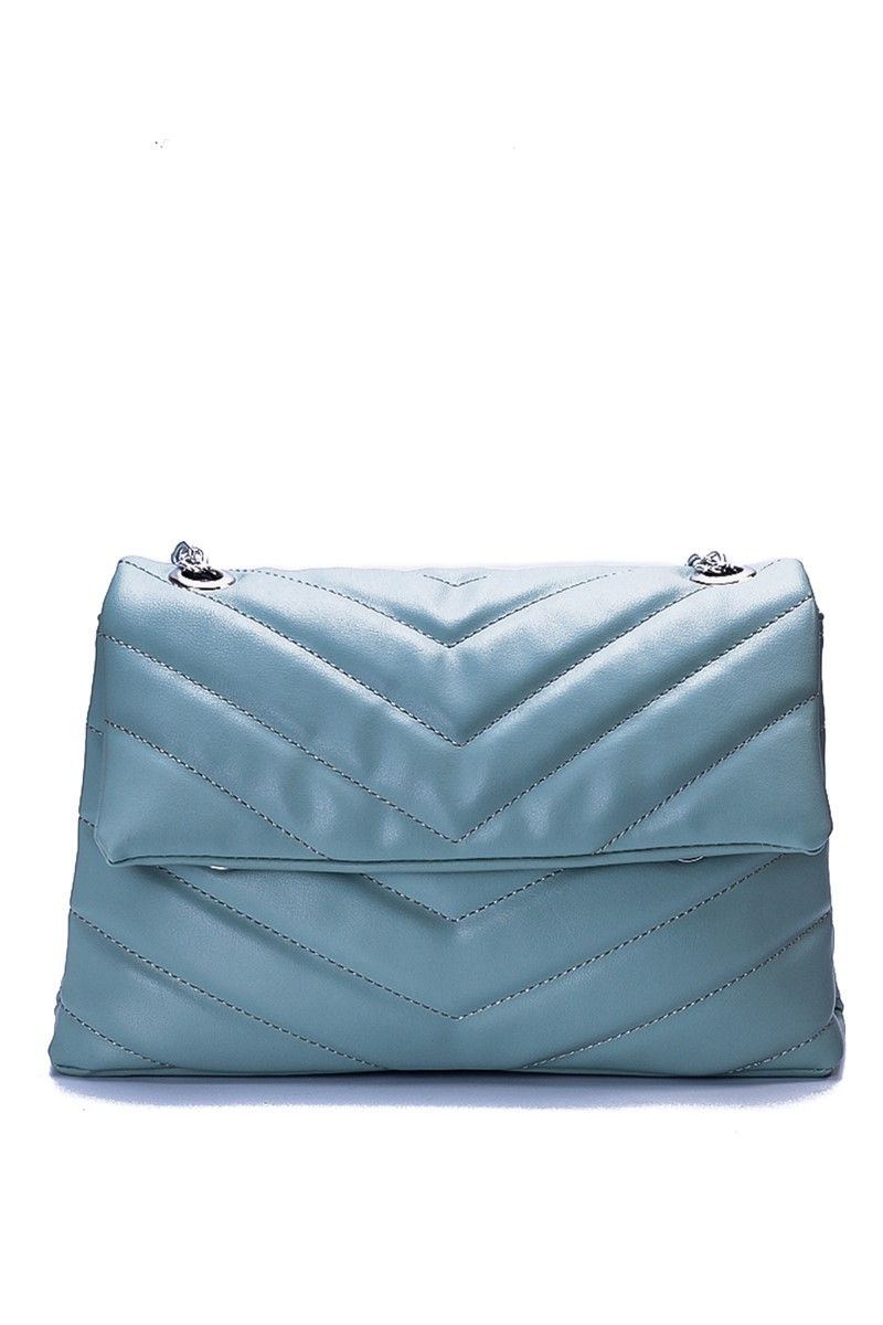 Handbag with quilted pattern - Light blue #364218