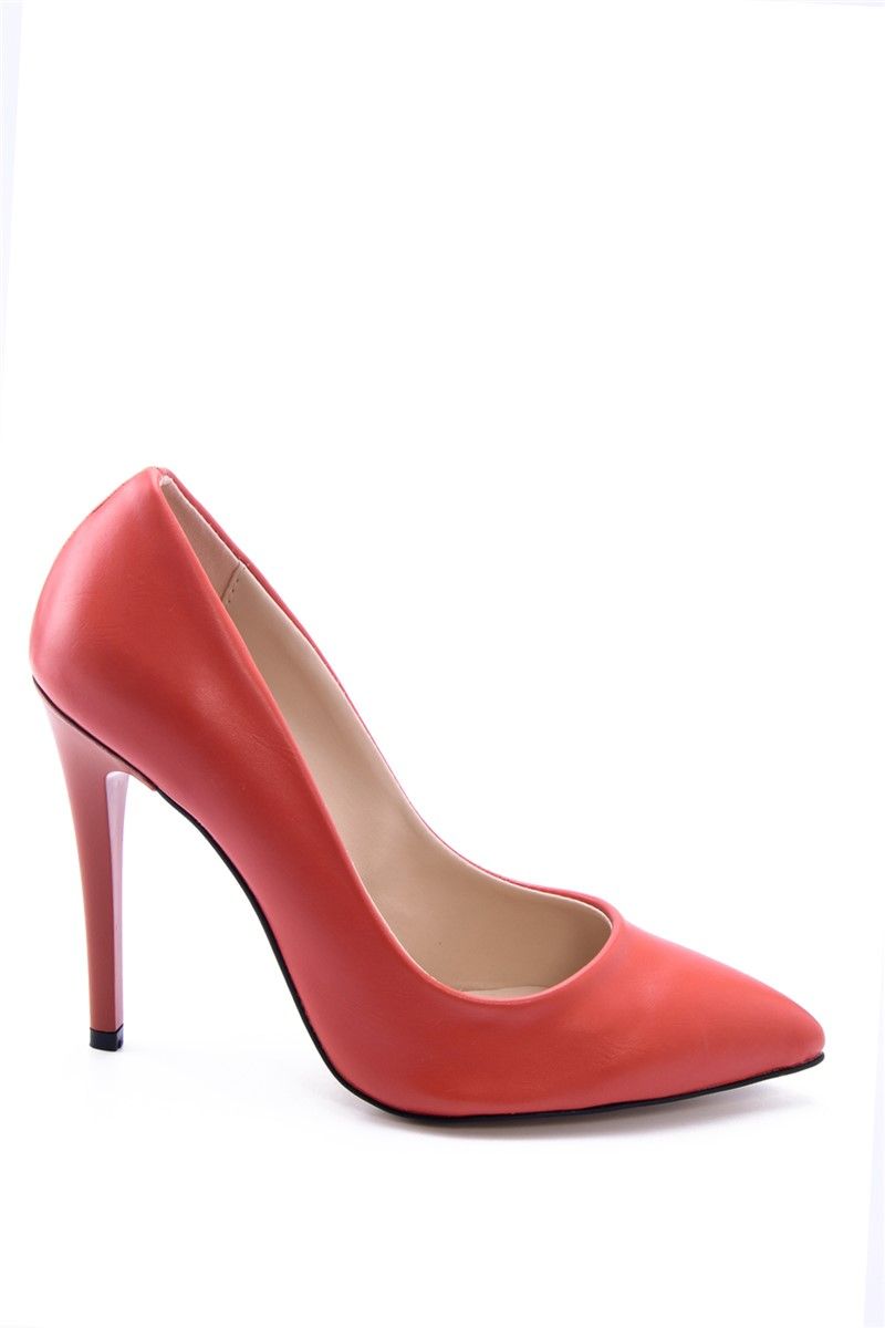 Ženske elegantne cipele s petom 7040 - narančaste #360531