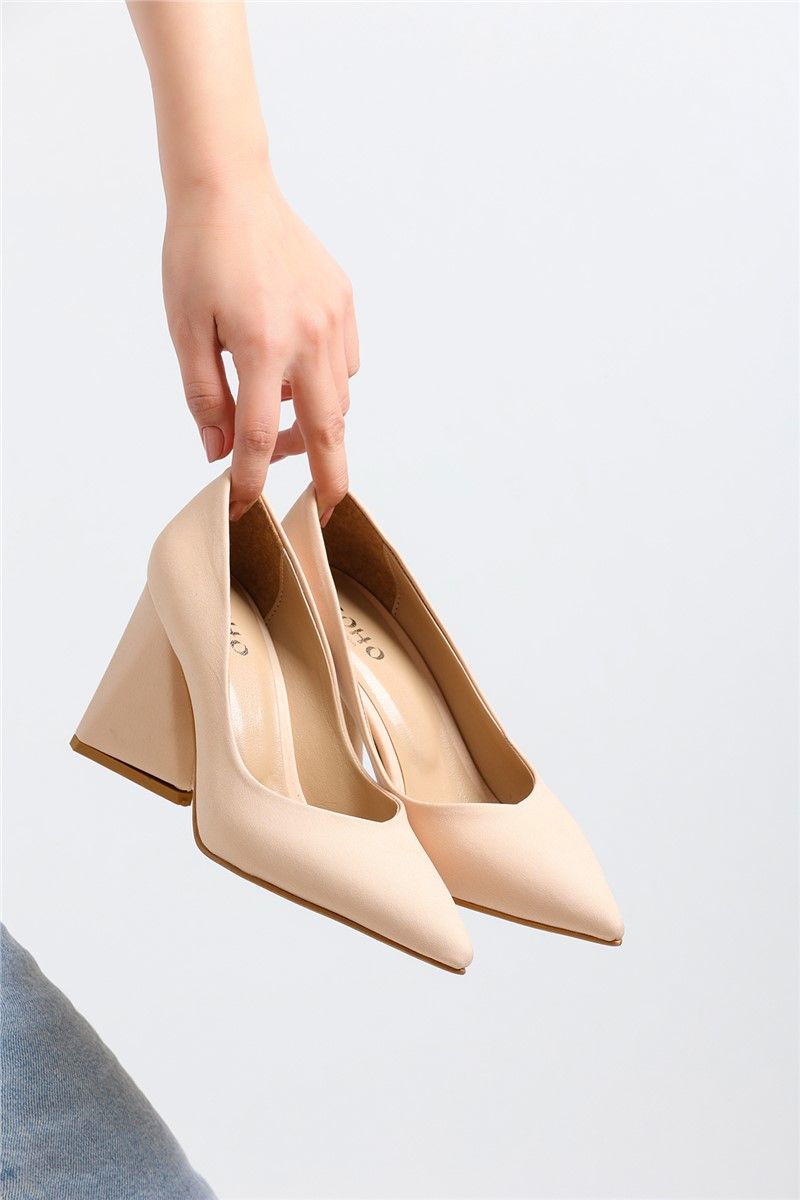 Women's Heeled Shoes SH188 - Beige #366407