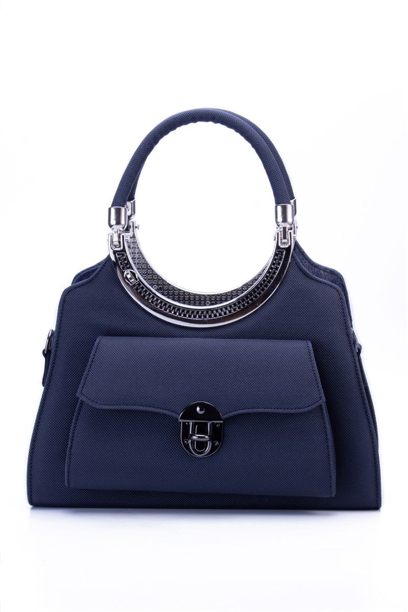 Women's Short Handle Handbag CN069 - Dark Blue #367479