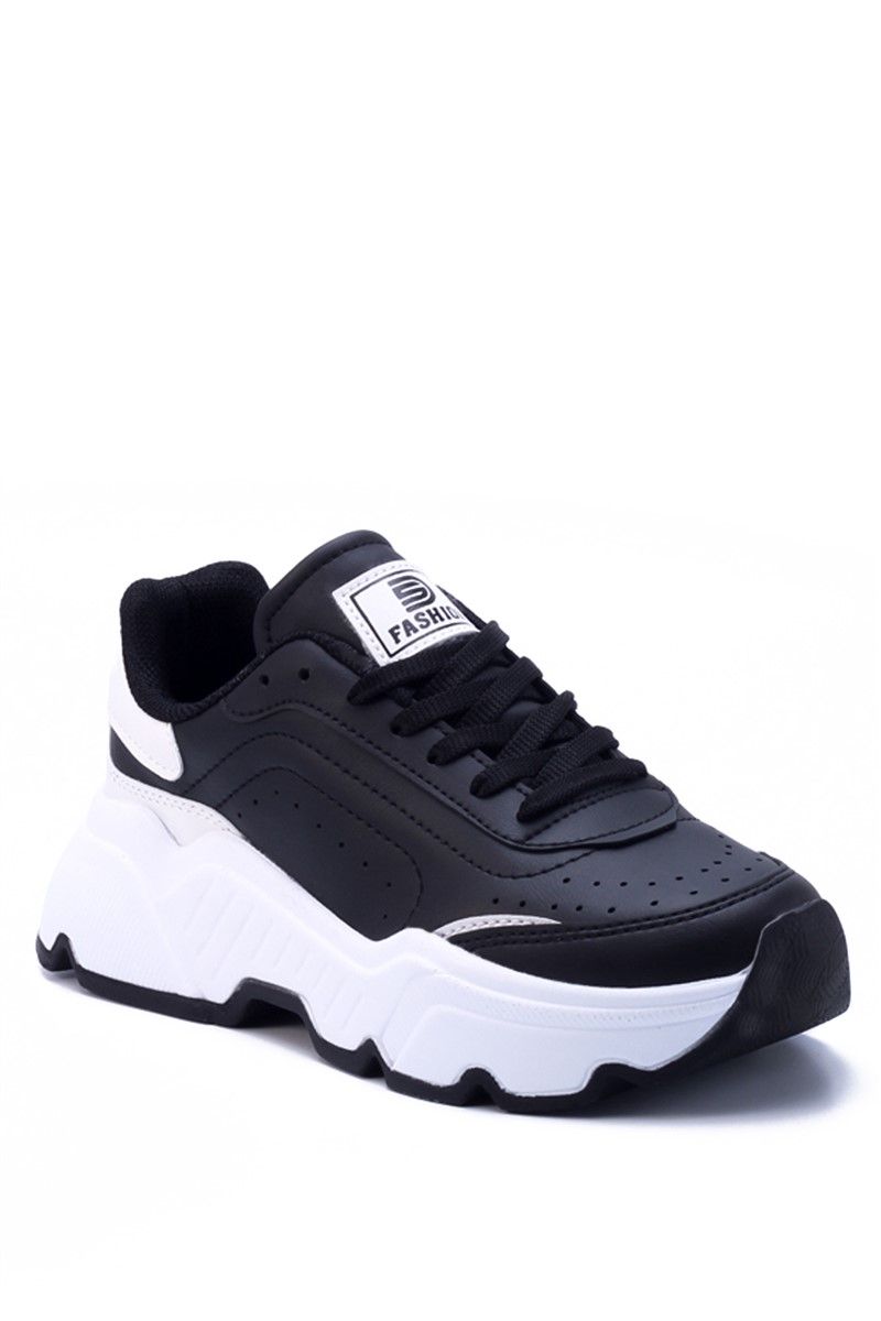 Women's Sports Shoes 0146 - Black with White #359972