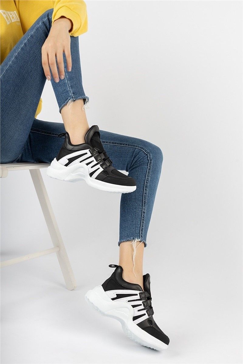 Women's Sports Shoes 2133 - Black-White #360114