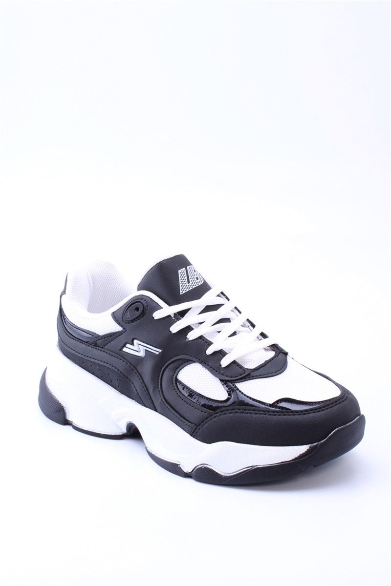 Women's Sports Shoes 7190 - Black-White #360680