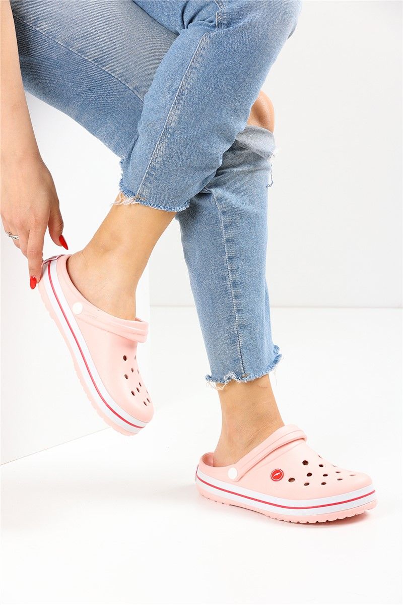 Pantofole con zoccoli da donna CEX-CRCS - Rosa chiaro # 360747