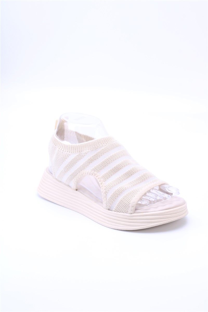 Women's Textile Sandals 119 - Light Beige #360056