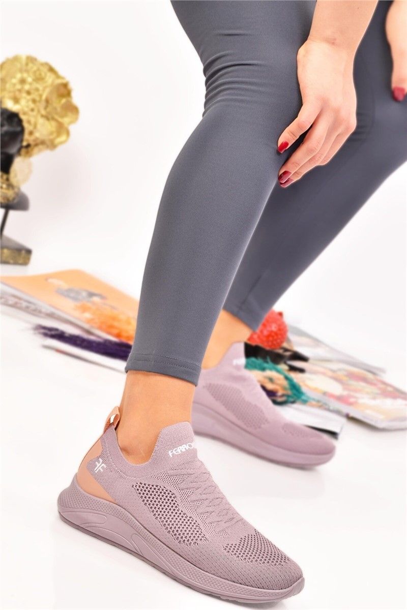 Women's Textile Sports Shoes 4915 - Purple #360367