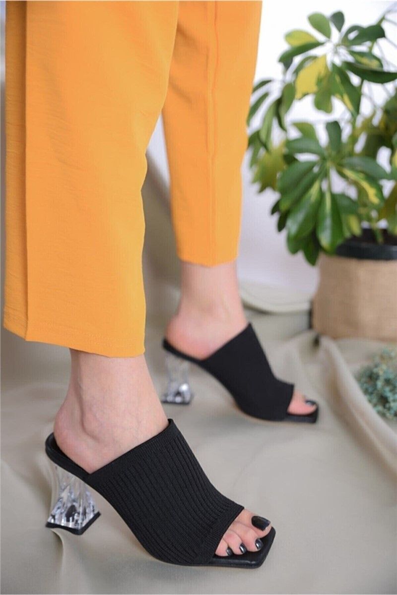 Women's Textile Slippers 4730 - Black #360347