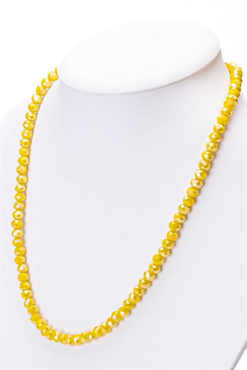 Women's Crystal Necklace - Yellow #363286