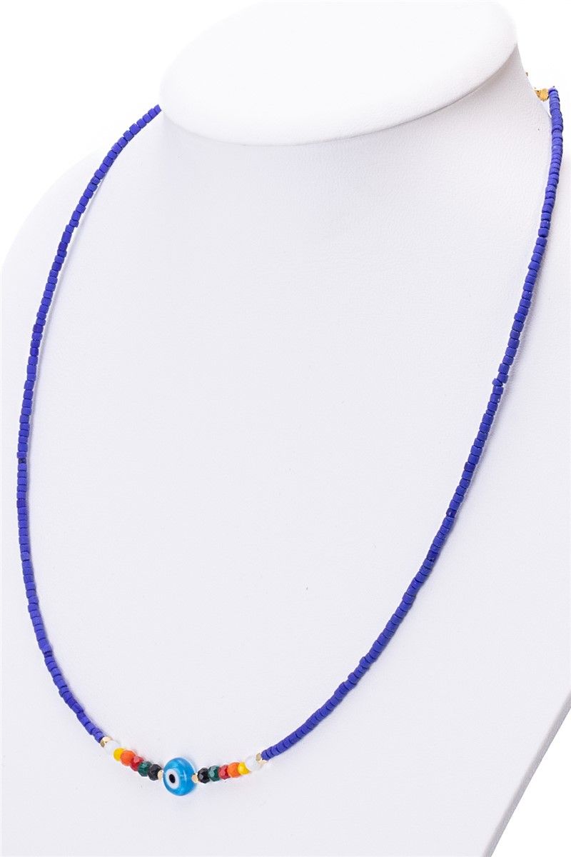 Collana da donna con accessorio in cristallo - Blu #363297