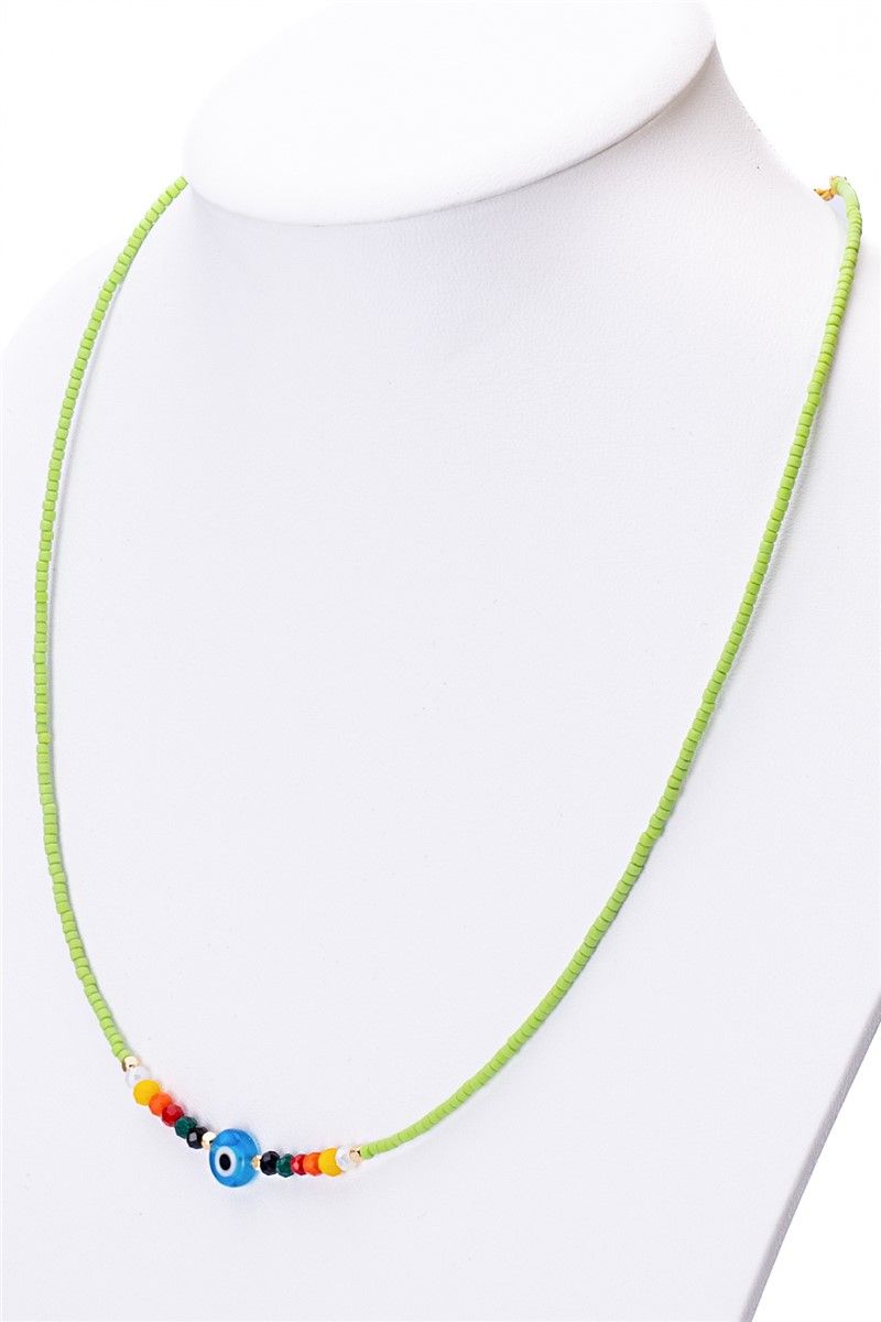 Collana da donna con accessorio in cristallo - Verde chiaro #363294