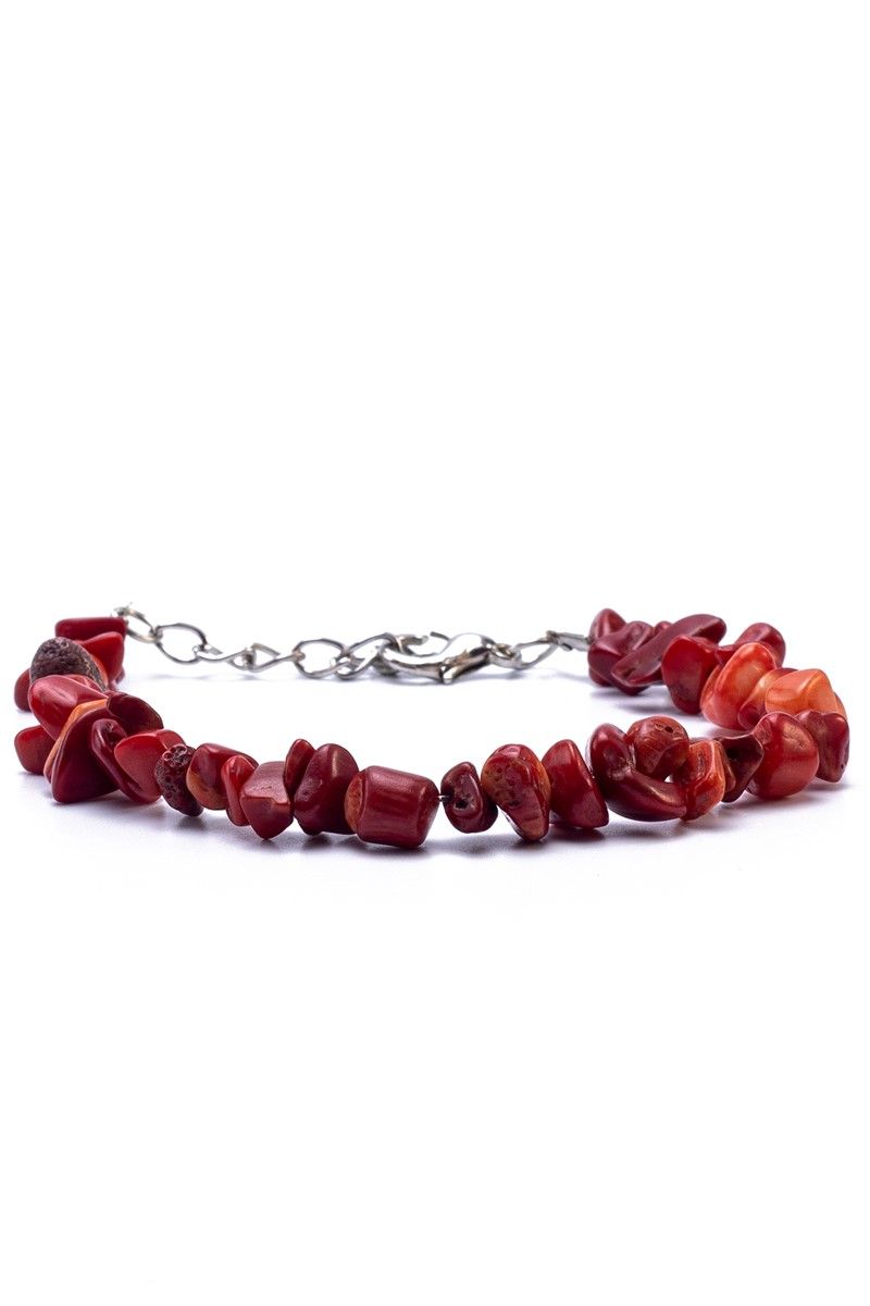 Women's Natural Stone Bracelet - Red #363308