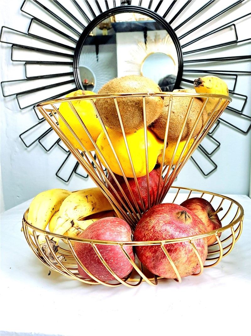 Double fruit and vegetable stand - Gold #365658
