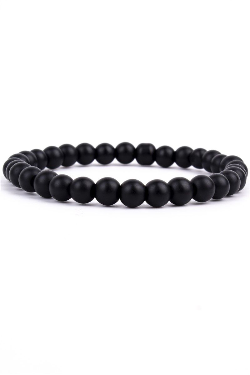 Men's Natural Onyx Stone Bracelet - Black #360902