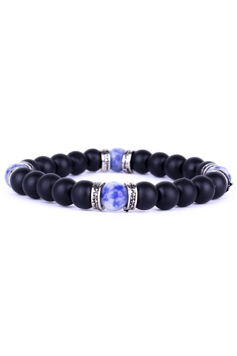 Unisex Onyx and Sodalite Natural Stone Bracelet - Dark Blue #360892