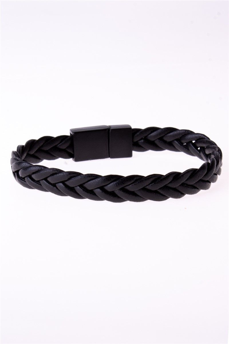 Men's Leather Bracelet - Black #360887