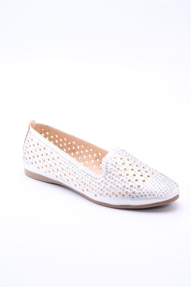 Women's Casual Ballerina Shoes 7035A - Silver #360510