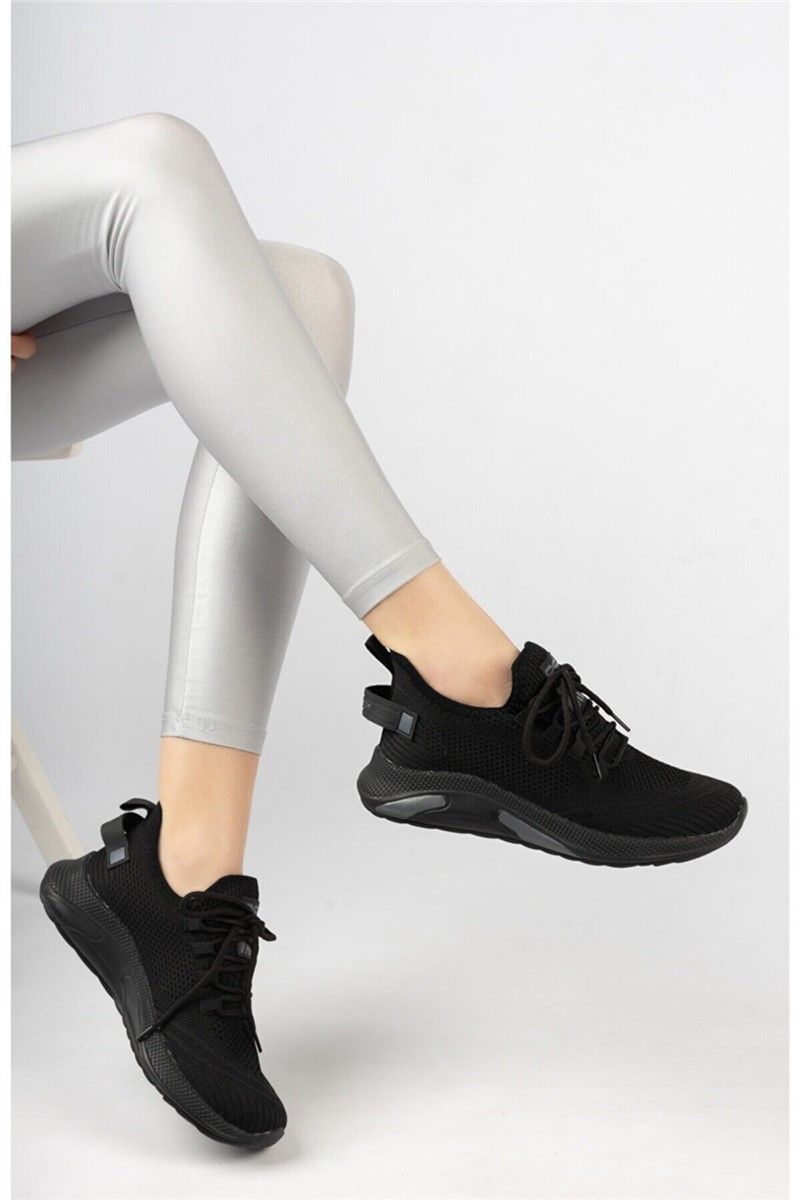 Unisex Textile Sports Shoes 4555 - Black #360334