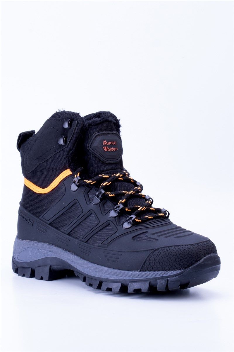 Unisex turistické topánky - čierna s oranžovou #394288