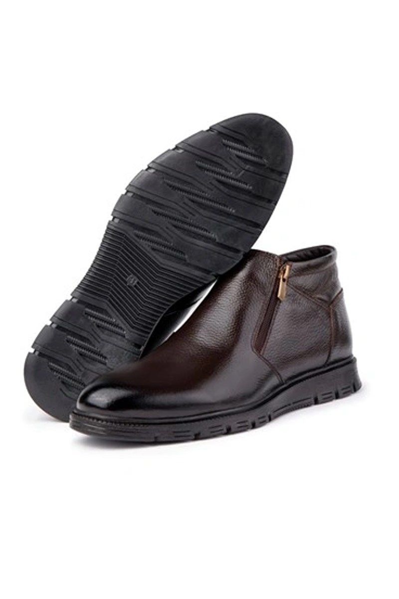 Ducavelli Men's Genuine Leather Boots - Dark Brown #363785