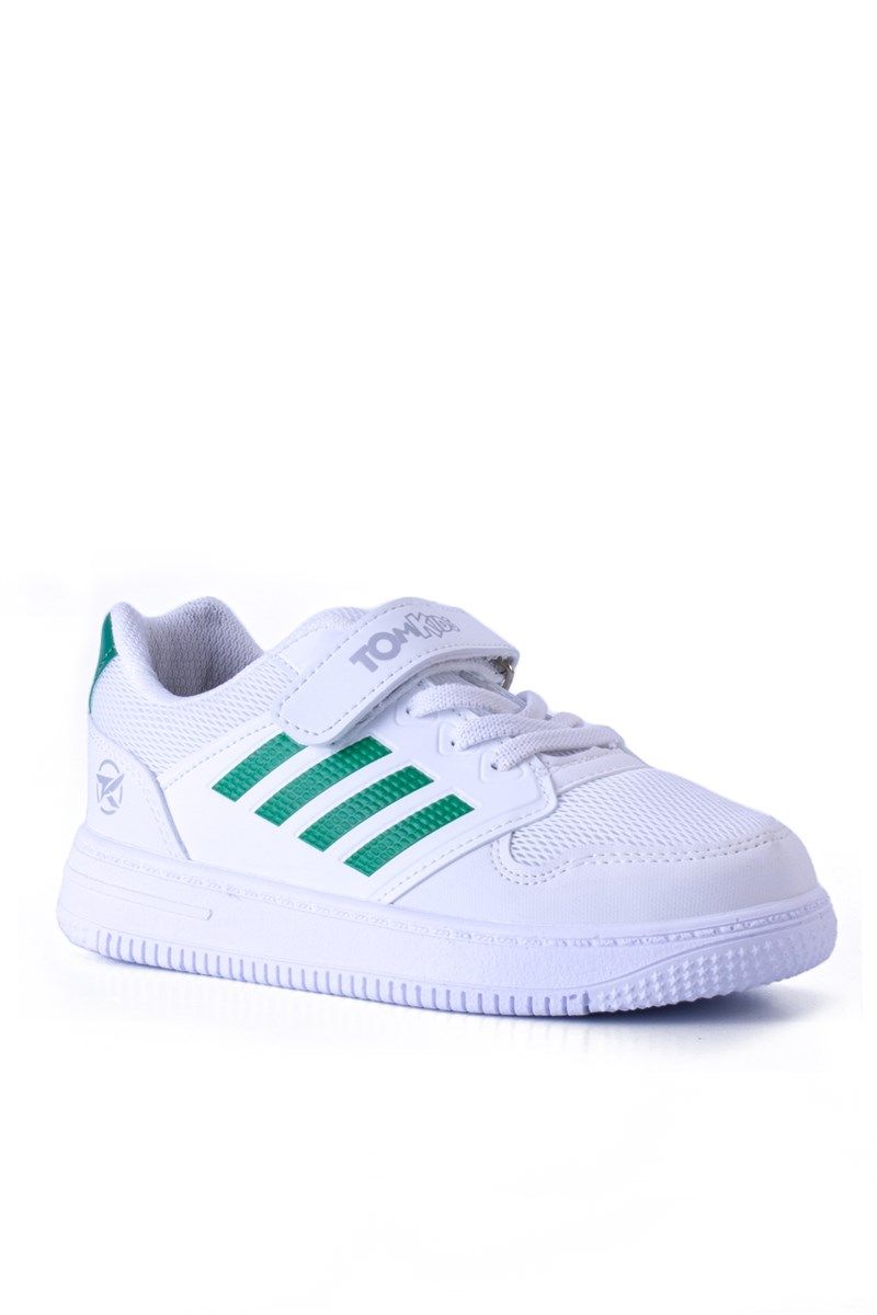 Children's Sports Shoes T103 - White with Green #394285