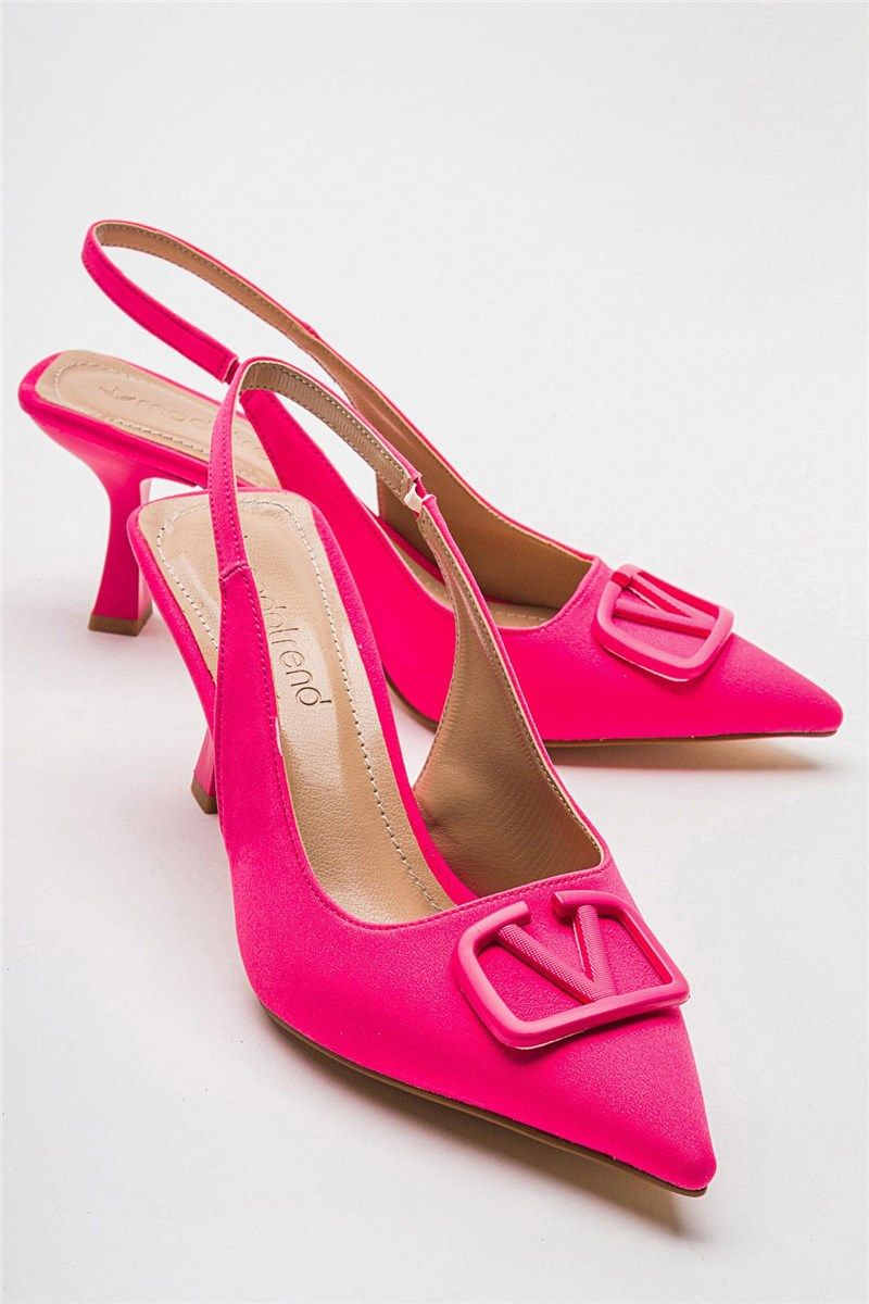 Women's Heeled Shoes - Pink #401869