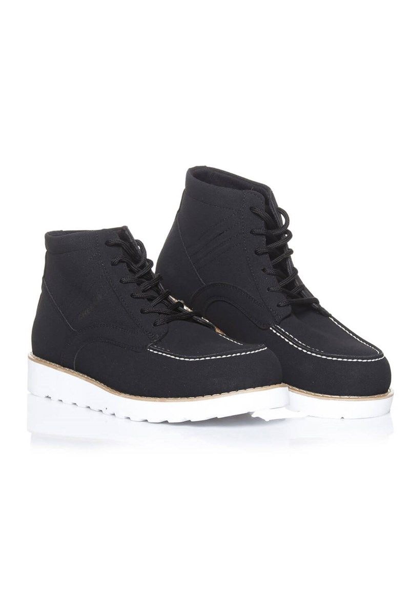 Men's Suede Boots CH047 - Black #385263