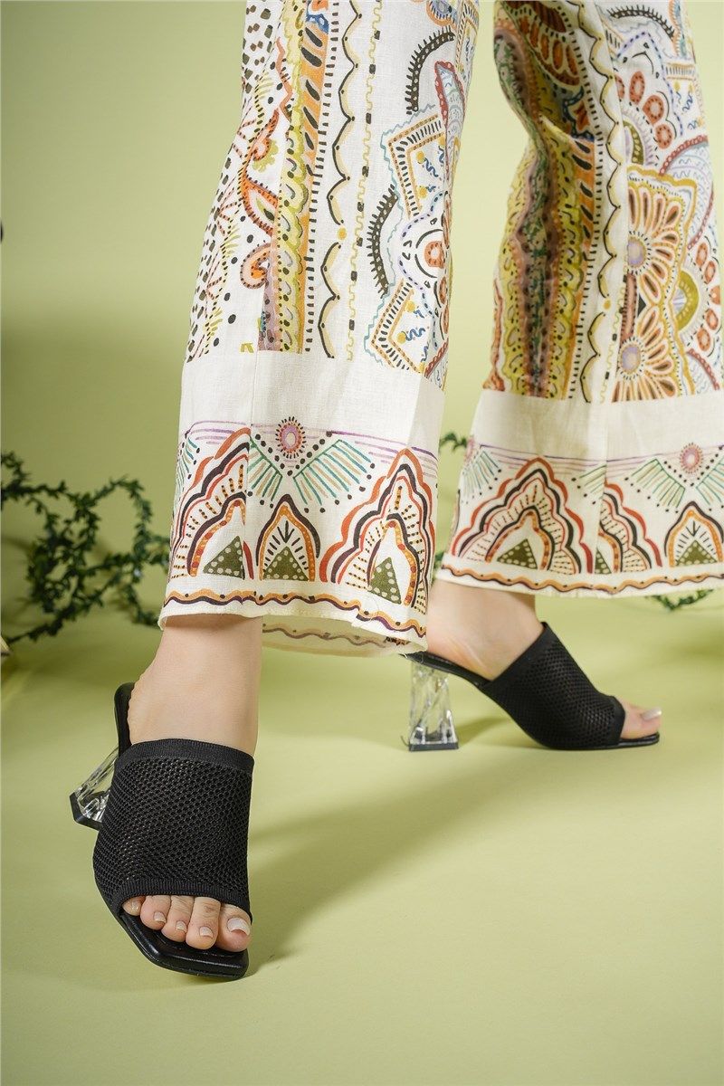 Women's textile slippers 00125200 - Black #402332 