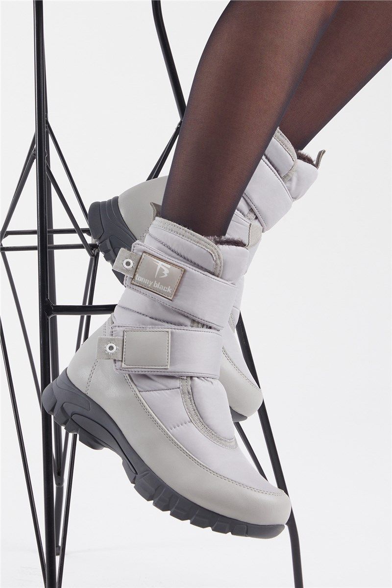 Women's Waterproof Snow Boots - Light Gray #399525 