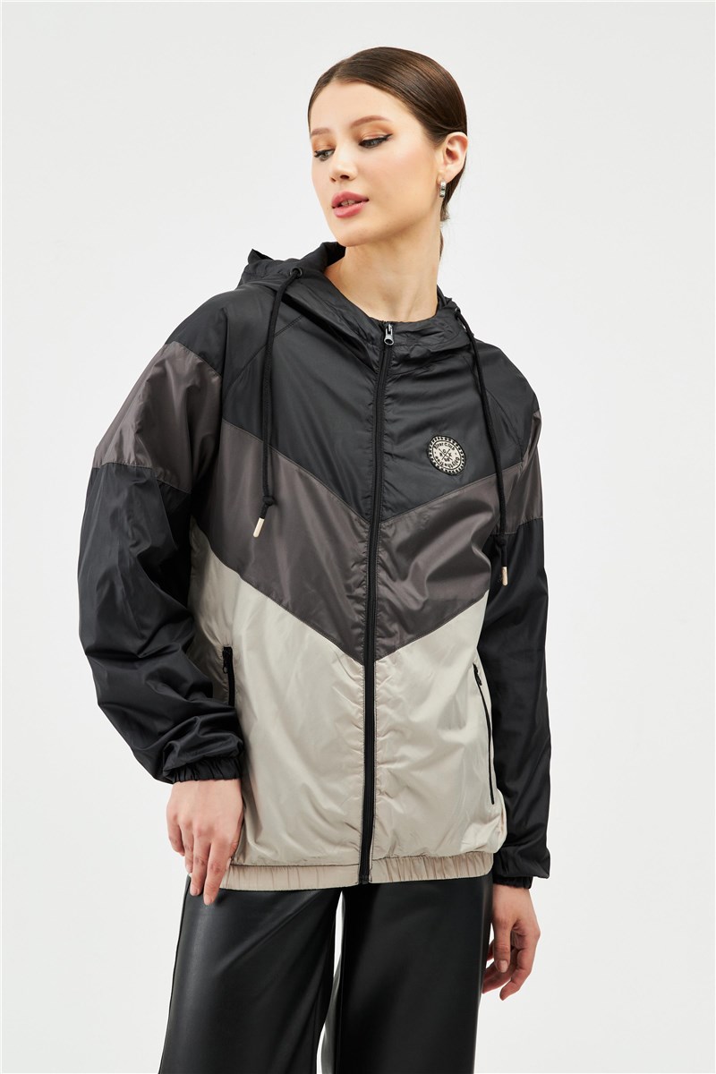 Дамски водо и ветроустойчив дъждобран BY-79 - Черен #408606