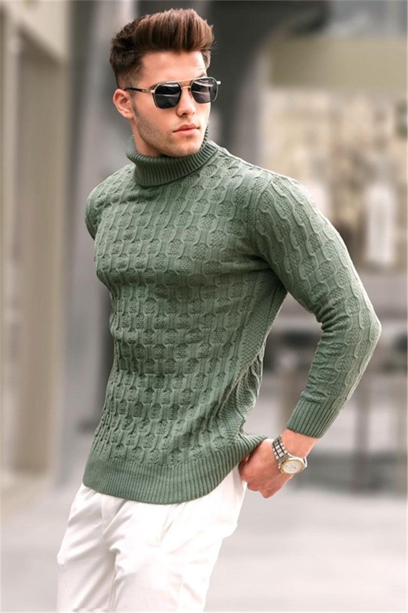 Muški džemper 5759 - Kaki #333000