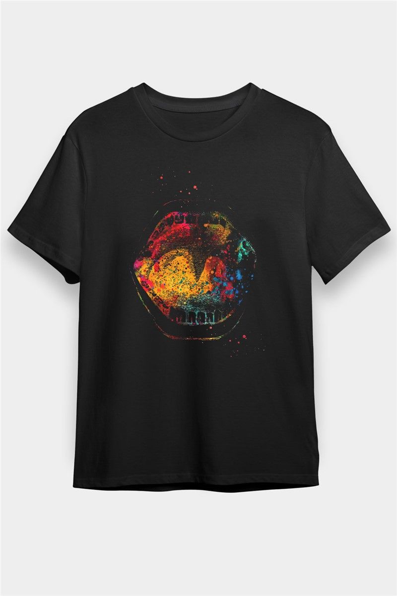 Unisex Print T-Shirt - Black #378014